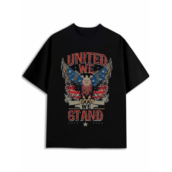 Greenink United We Stand Patriotic Tee men t shirts black top limited edition Comfortable activewear, perfect for gifts Classic Unisex Shirt Graphic tshirts