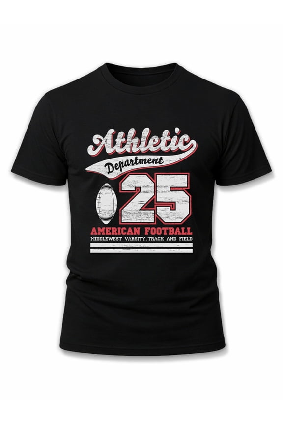Vintage Football Jersey 25 Mens Crew neck T-shirts black elegant graphic tees Everyday and weekend wear Retro Unisex Shirt Crewneck tshirts