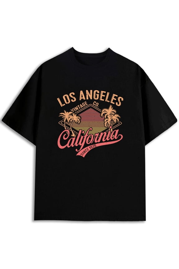 Vintage LA California T-Shirt Mens comfort colors tshirt black elegantly casual spring and summer clothing Unique Design Unisex Shirt Graphic tshirts