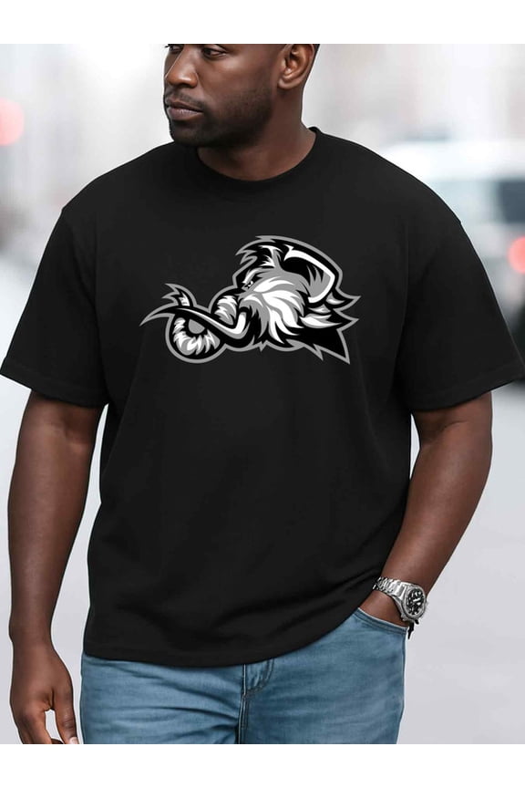 Wolf Head Graphic Tee Men t-shirt black 2026 funny New spring and fall printed T-shirts, fashionable and trendy Funny Unisex Shirt Graphic Tee tshirts