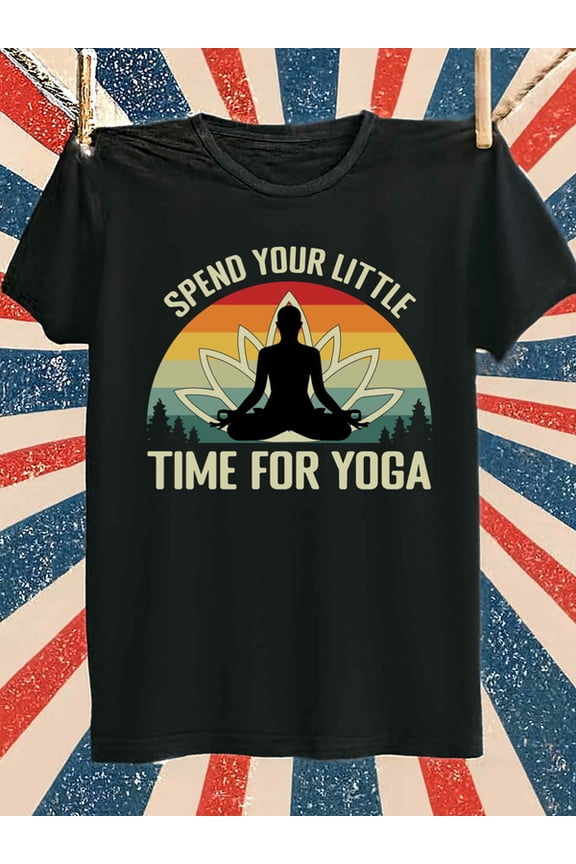 Yoga Zen Time T-Shirt men funny t shirts black graphic 2026 Spring and summer outdoor loungewear Vintage Unisex Shirt Graphic tshirts