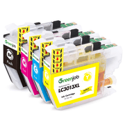 Greenjob Compatible Ink Cartridges Replacement for Brother LC3013XL LC3011 3013 Work with Brother MFC-J491DW MFC-J497DW MFC-J690DW MFC-J895DW4 Pack, Black/Cyan|/Magenta/Yellow