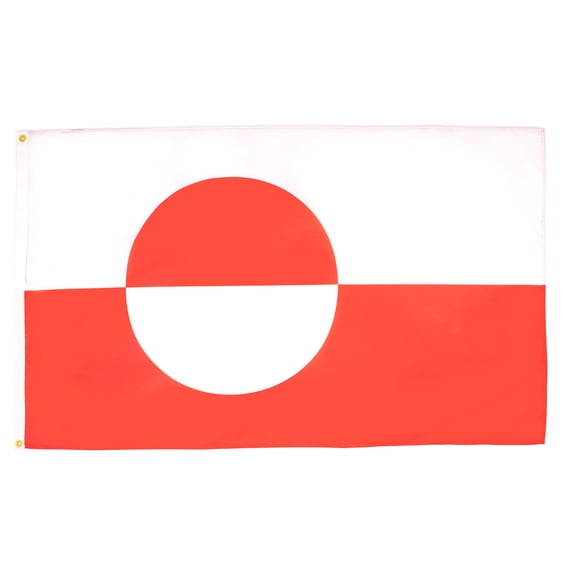 AZ FLAG Greenland Flag 2x3 ft Danish 100D Polyester 2 Grommets 90x60 cm