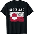 thumbnail image 1 of Greenland Flag Distressed - Women - Greenlander Flag Short Sleeve T-Shirt Black 4X-Large, 1 of 5