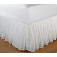 thumbnail image 1 of Greenland Home 100% Cotton Voile Bed Skirt - 15 in. Drop Ruffle - White, Queen, 1 of 5