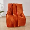 Greenland Home Barefoot Bungalow Riviera Velvet Throw Blanket, Spice 50