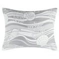 thumbnail image 1 of Greenland Home Coastal Paradise Jacquard Woven Decorative Pillow Sham, Dover Harbor Gray, King, 1 of 7
