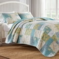 thumbnail image 1 of Greenland Home Evangeline Cotton-Rich Modern Floral Quilt Set, 3-Piece King/Cal King, 1 of 7