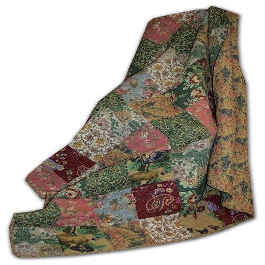 Antique Chic Floral Paisley Cotton Throw - 50"x60"