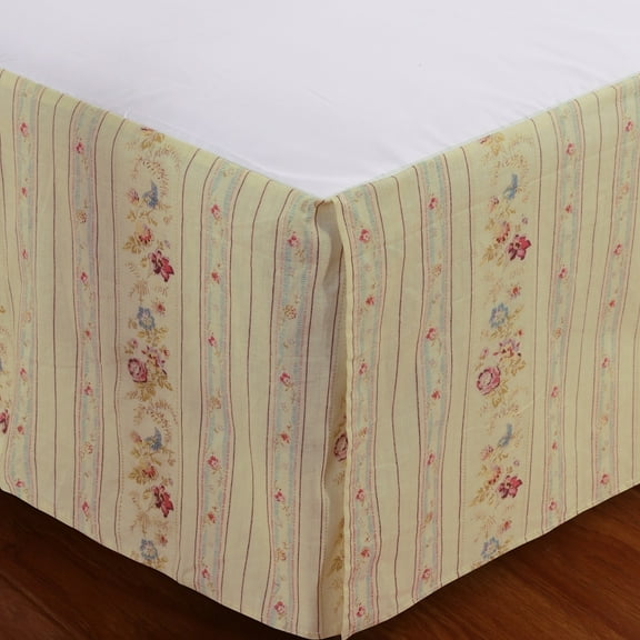 Greenland Home Fashion Antique Rose Bed Skirt - Queen 60x80", Multi