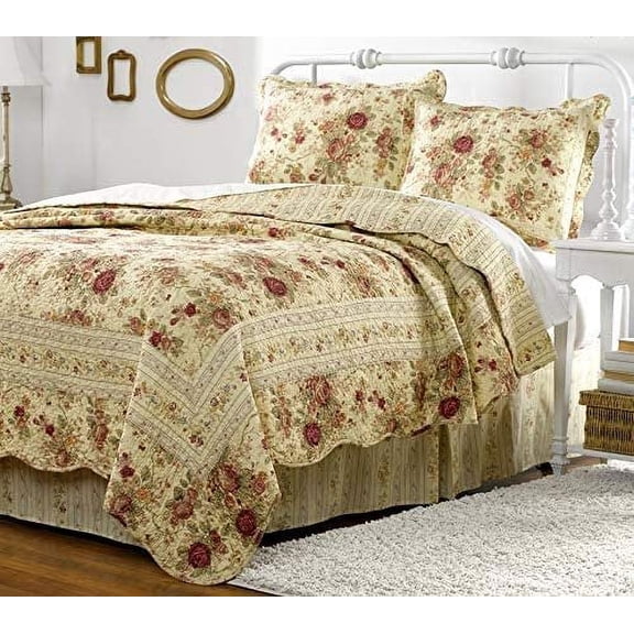 Greenland Home Fashion Antique Rose Sham - King 20x36", Multi