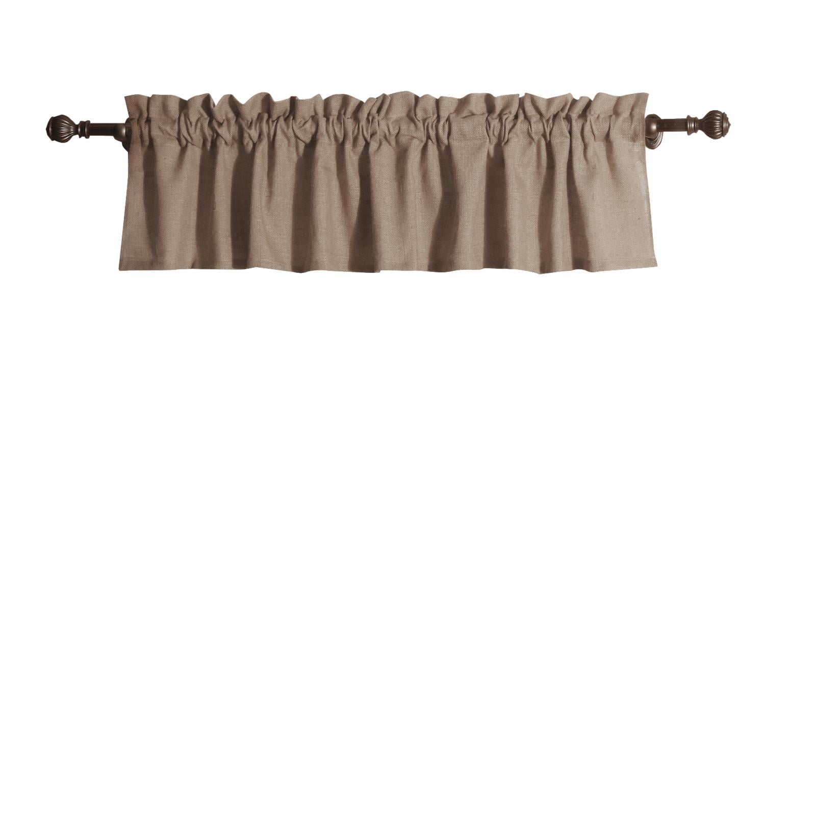 Natural Burlap Rod Pocket Window Valance