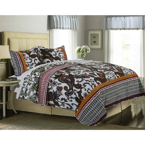 Greenland Home Fashion Orleans Quilt Set - 2 - Piece - Twin 68x88", Multi