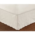 thumbnail image 1 of Greenland Home Fashion Paisley Quilted Bed Skirt Drop 18" - Twin 39x75", Ivory, 1 of 4
