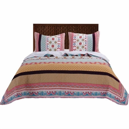 Greenland Home Fashion Thalia Quilt Set - 3 - Piece - King 105x95", Multi