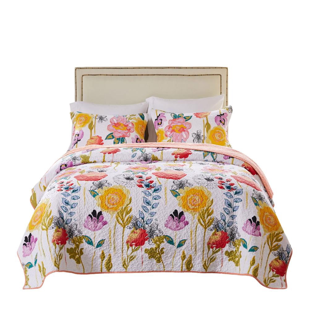 Greenland Home Fashion Watercolor Dream Quilt Set - Twin 68x88", Multi