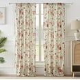 thumbnail image 1 of Greenland Home Fashions Antique Rose Curtain Panels, Blue, Set of 2, 42 W x 84 L (x2), with Tiebacks, 1 of 7