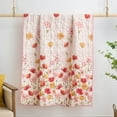 thumbnail image 1 of Greenland Home Fashions Spring Breeze Poppy Print Quilted Throw Blanket, 50 W x 60 L, for Adults and Teens, 1 of 7
