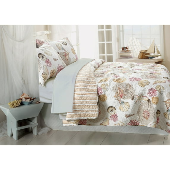 Greenland Home Fashions Castaway Cotton 3-piece Quilt Set