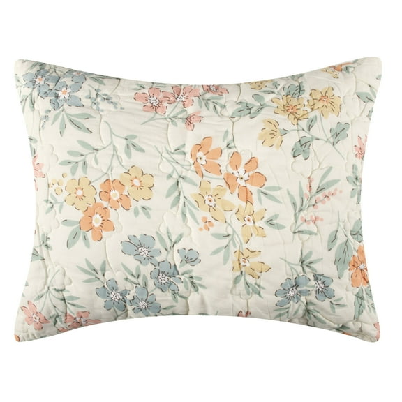 Greenland Home Fashions Chloe Modern Floral Pillow Sham, Standard