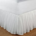 thumbnail image 1 of Greenland Home Fashions Cotton Voile Bed Skirt - 18 in. Ruffle - White - King, 1 of 5