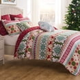 thumbnail image 1 of Greenland Home Fashions Fair Isle Festive Holiday Quilt Set, 3-Piece Full/Queen, 1 of 9