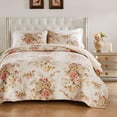 thumbnail image 1 of Greenland Home Fashions Grace Traditional Farmhouse Floral Quilt Set 3-Piece King/Cal King, 1 of 8