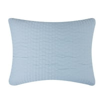 Greenland Home Fashions Homestead Modern Artisan Matelassé Pillow Sham, Sky Blue, Standard