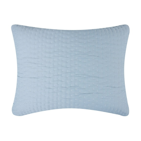 Greenland Home Fashions Homestead Modern Artisan Matelassé Pillow Sham, Sky Blue, Standard