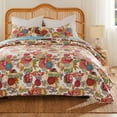 thumbnail image 1 of Greenland Home Fashions Jewel Kantha-Stitched Boho White 100% Cotton Quilt Set, 3-Piece King, 1 of 6