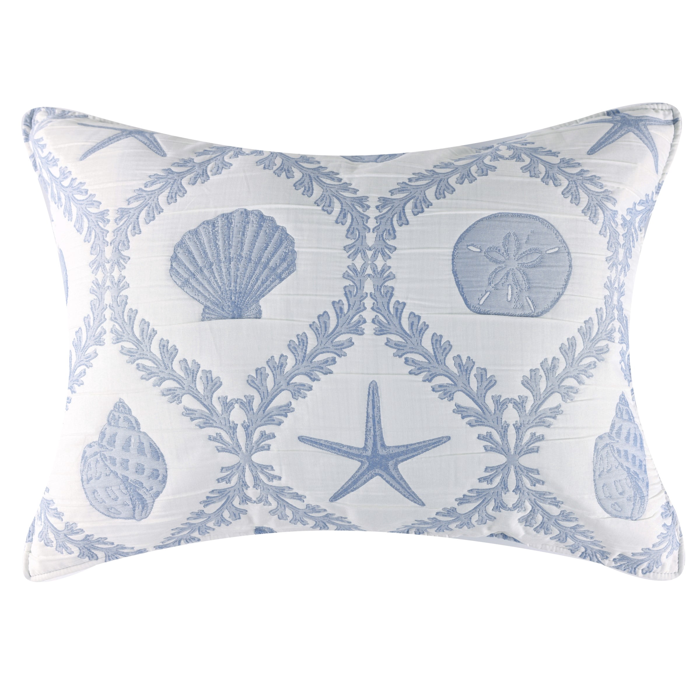 Greenland Home Fashions Laguna Woven Matelasse Pillow Sham, King 20" x 36", Adult