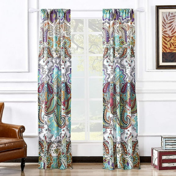 Greenland Home Fashions Nirvana Window Curtain Panel Pair, 4 Piece Set, 84" long x 42" wide (x2)