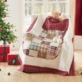 thumbnail image 1 of Greenland Home Fashions Novelty Holiday-Themed Patchwork Throw Blanket, 50x60-inch, Jolly Stocking, 1 of 6