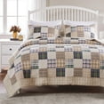 thumbnail image 1 of Greenland Home Fashions Oxford Cotton Quilt Set, Reversibe, 3-Piece Full/Queen, Taupe, 1 of 6