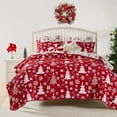 thumbnail image 1 of Greenland Home Fashions Novelty Holiday Peppermint Party Reversible Coverlet Set, 3-Piece Full/Queen, 1 of 8