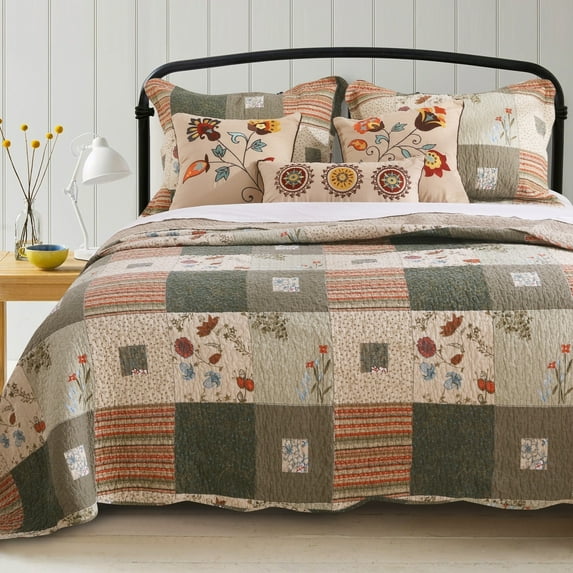 Greenland Home Fashions Sedona Cotton 5-piece Quilt Set