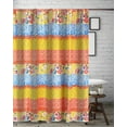 thumbnail image 1 of Greenland Home Fashions Skylar Calico and Paisley Ruffled Shower Curtain, 1 of 4