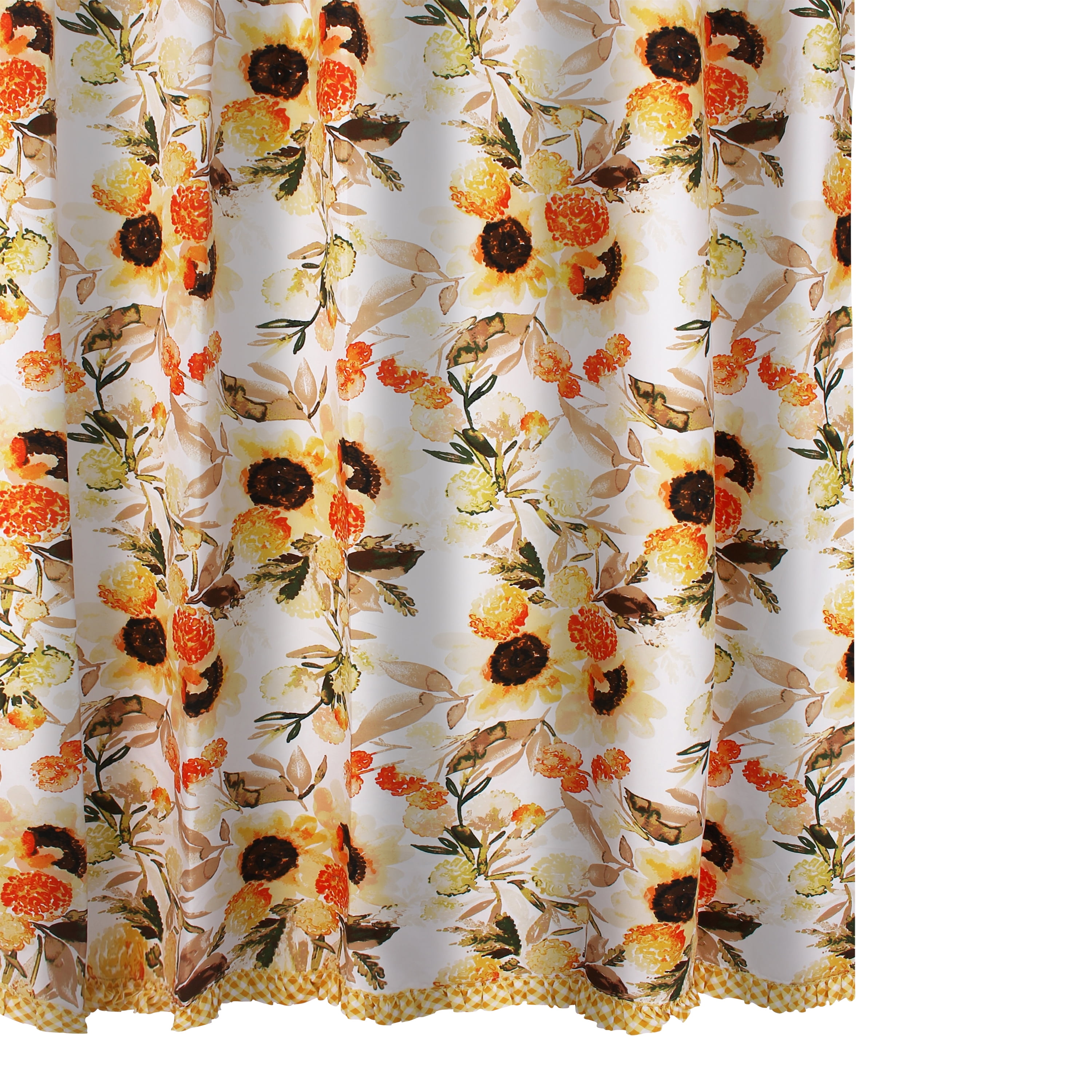 Somerset Gold Watercolor Sunflower Shower Curtain 72" x 72"