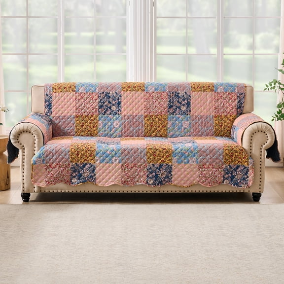 Greenland Home Fashions Tangier Boho Print Print Reversible Slipcover/Furniture Protector, Sofa
