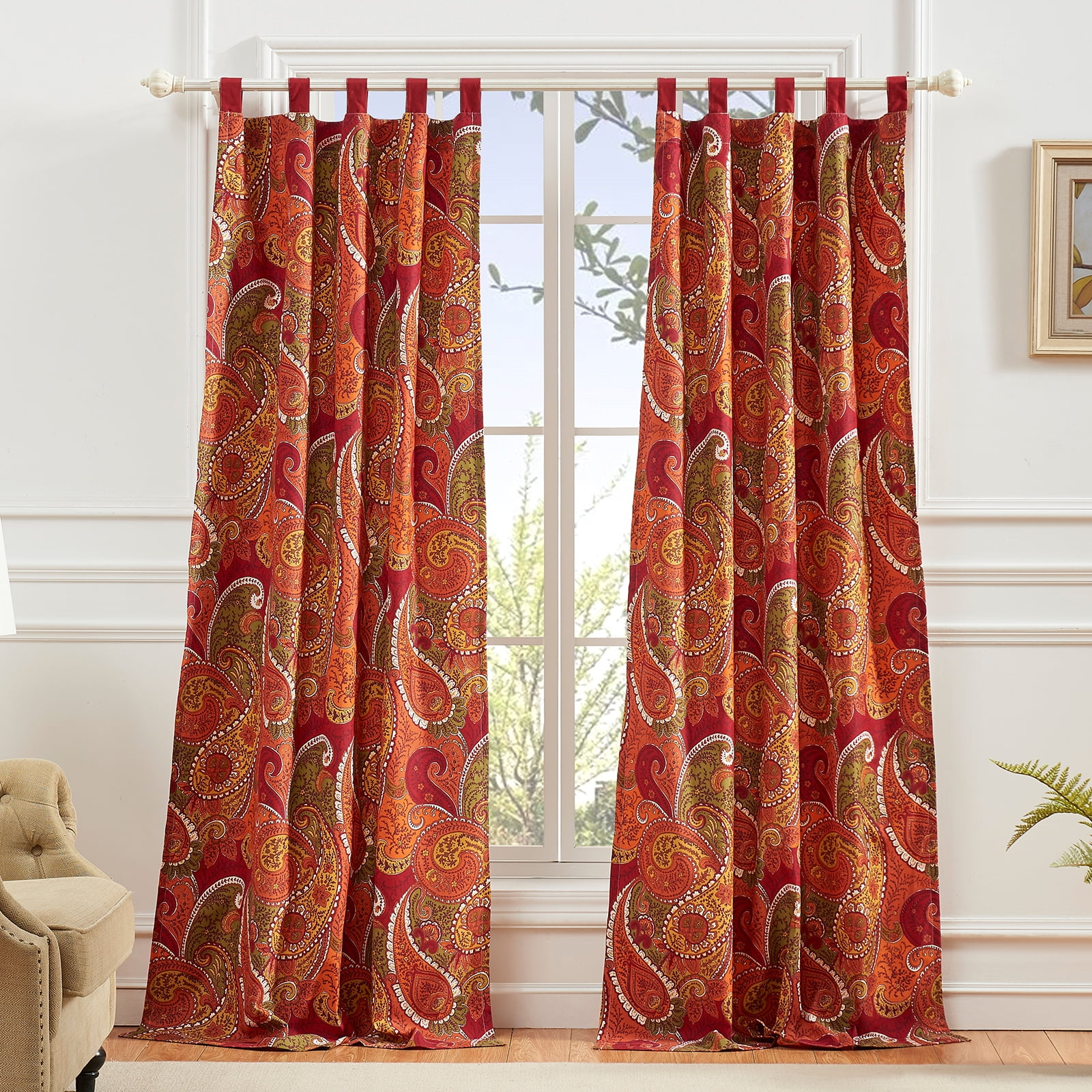 Greenland Home Fashions Tivoli Curtain Panel, Set of 2