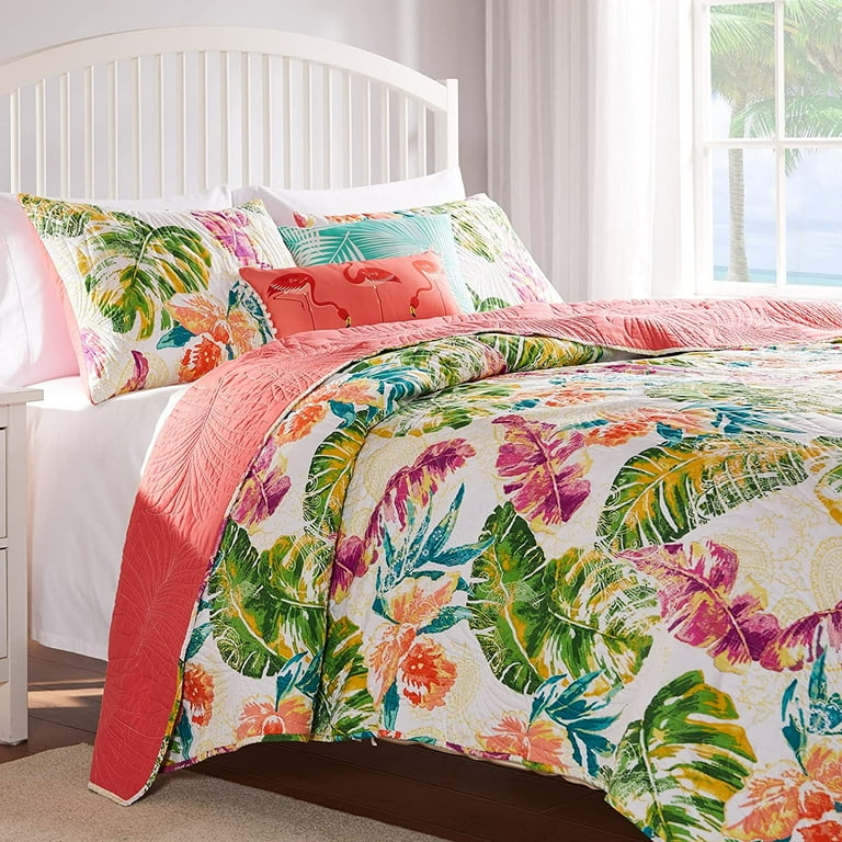 Greenland Home Fashions Tropics Coastal Paradise Quilt Set,