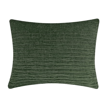 Greenland Home Fashions Velvet Crush Forest Textured Plush Quilted Chenille Pillow Sham, All Ages, Standard