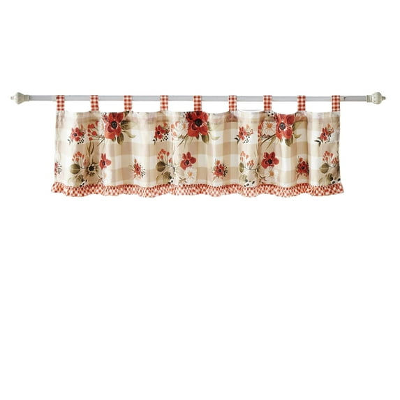 Greenland Home Fashions Wheatly Ruffled Farmhouse Window Valance