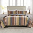 thumbnail image 1 of Greenland Home Katy Boho Stripe 100% Cotton Quilt and Pillow Sham Set, 3-Piece Full/Queen, 1 of 7
