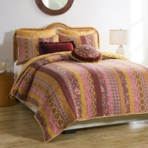 Greenland Home Marigold Cotton-Rich Vintage Boho Quilt Set, All Ages, 2-Piece Twin/XL