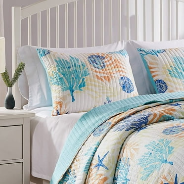 Greenland Home Montego Finely Stitched Reversible Pillow Sham, 1 Each, Coastal, All Ages, Standard size