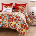 thumbnail image 1 of Greenland Home Poppies Modern Watercolor Floral Reversible Quilt Set, All Ages, 3-Piece King/Cal King, 1 of 9
