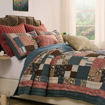 Greenland Home Shiloh Traditional Calico Patchwork Print Quilt Set, Adult, 2-Piece Twin/XL