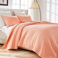 thumbnail image 1 of Greenland Home Textured Fashion Finely Stitched Bedding Set, Monterrey Coral, 3-Piece Full/Queen, 1 of 7