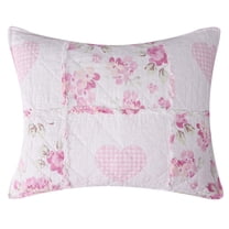 Greenland Home Veronica's Hearts Shabby Chic Ruffled Pillow Sham, Standard